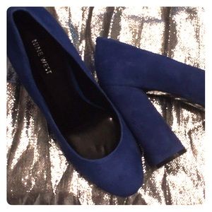 Nine West Miracl Blue Suede Heel